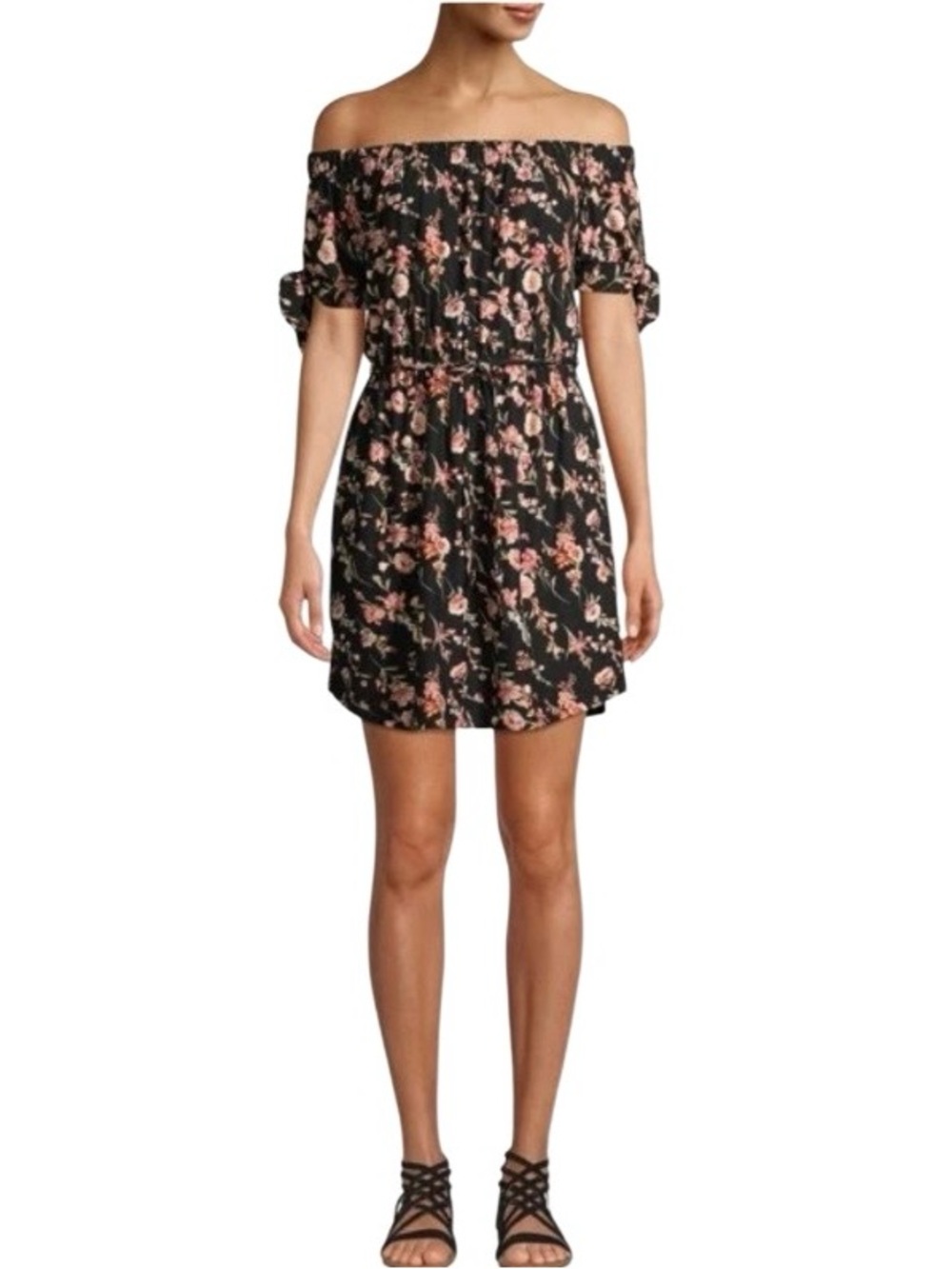 No Boundaries Juniors Large 11-13
Floral Off Shoulder Dress Black
Pink Boho Mini